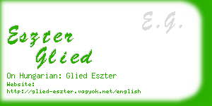 eszter glied business card